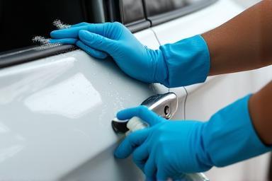Lavage manuel extérieur et intérieur d'une berline
